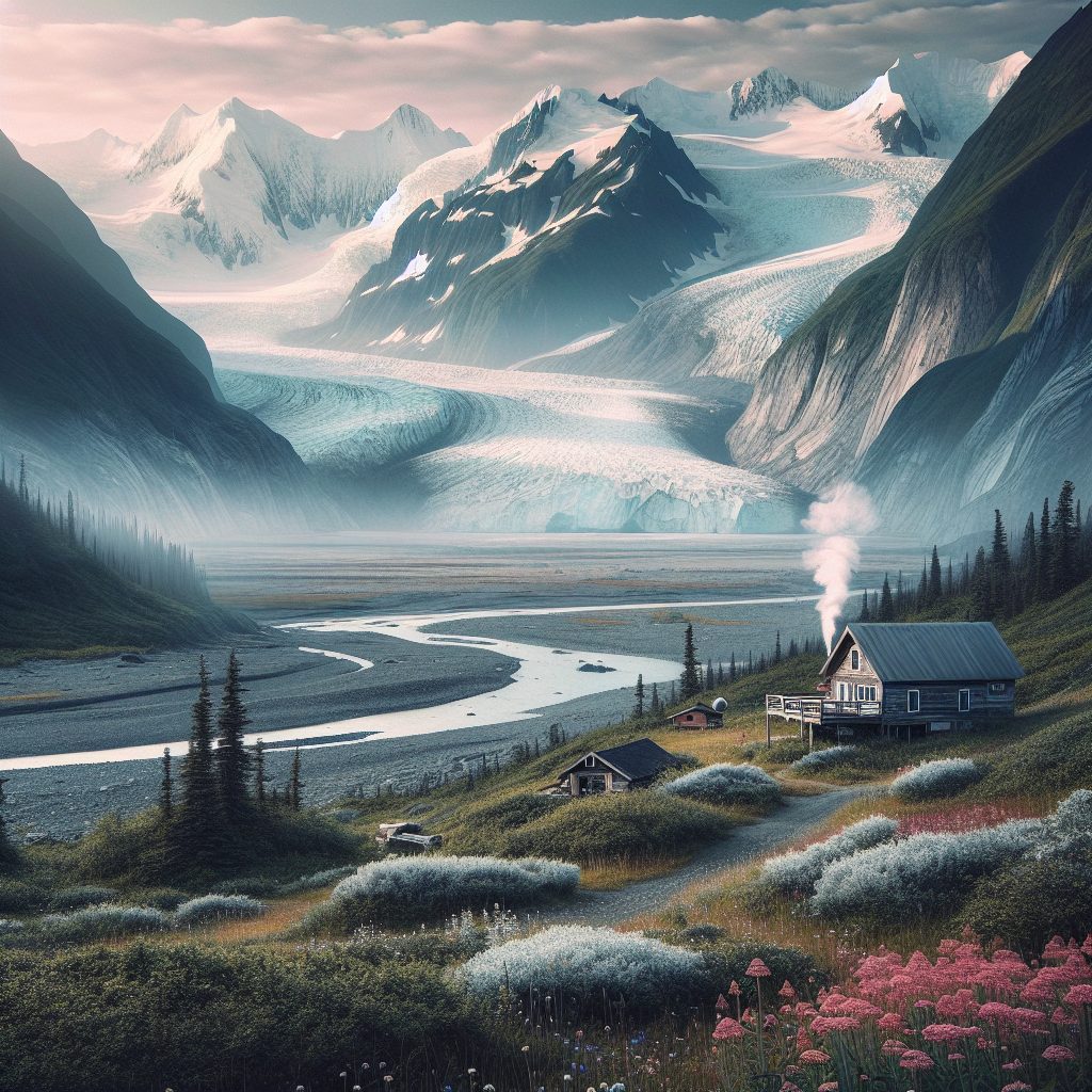 Alaska Ice Valley Retreats with Glacier Edge