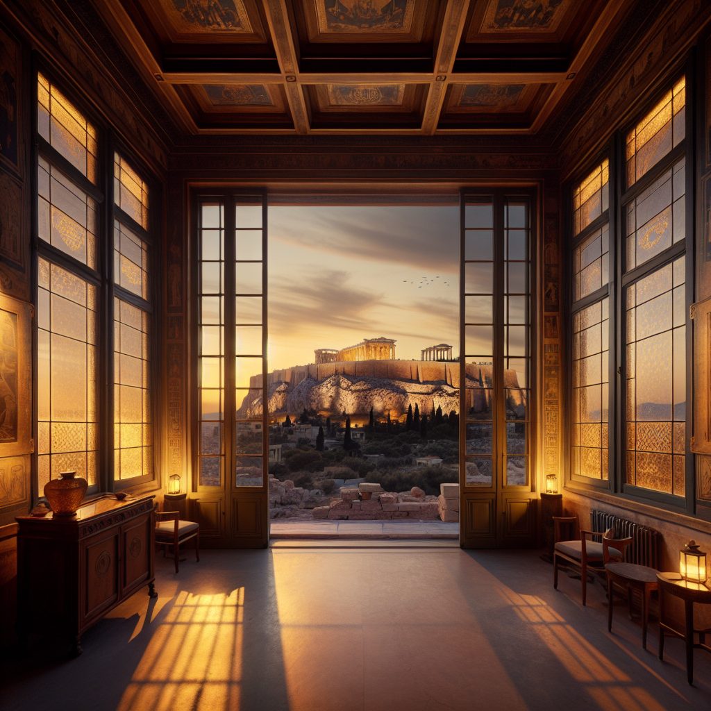 Athens Ruins View Rooms Facing Acropolis Glow