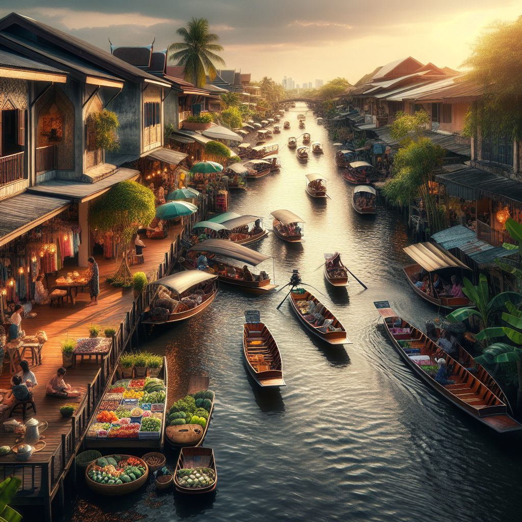 Bangkok Floating Market Suites Near Riverbanks