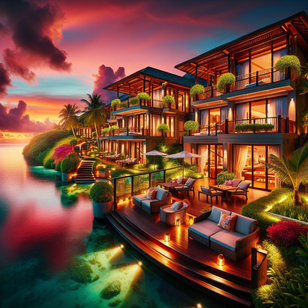 Beautiful Resorts With Private Terraces and Sunset Settings