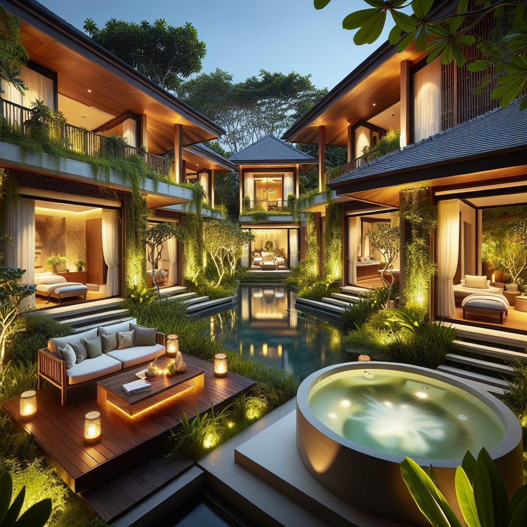 Beautiful Villas With Outdoor Bathtubs and Serene Corners