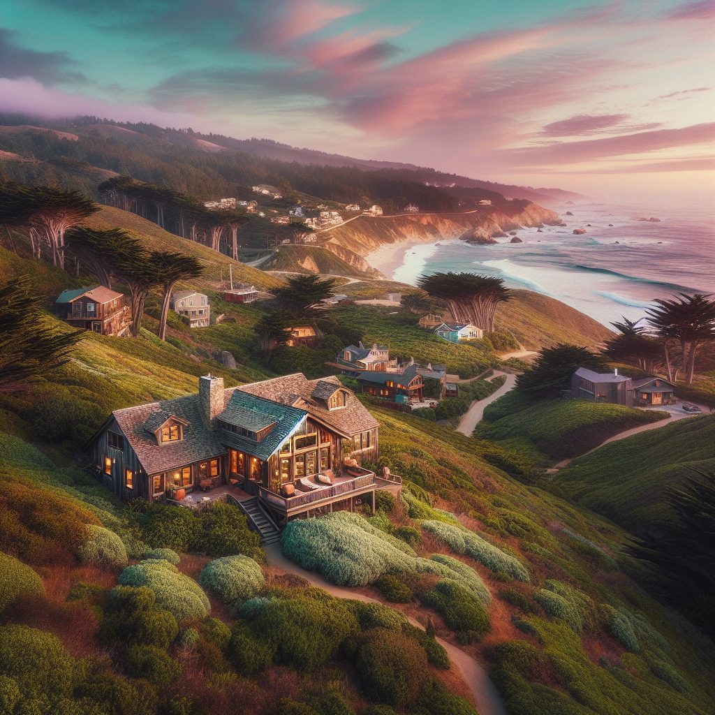 California Ocean Ridge Retreats with Scenic Coast