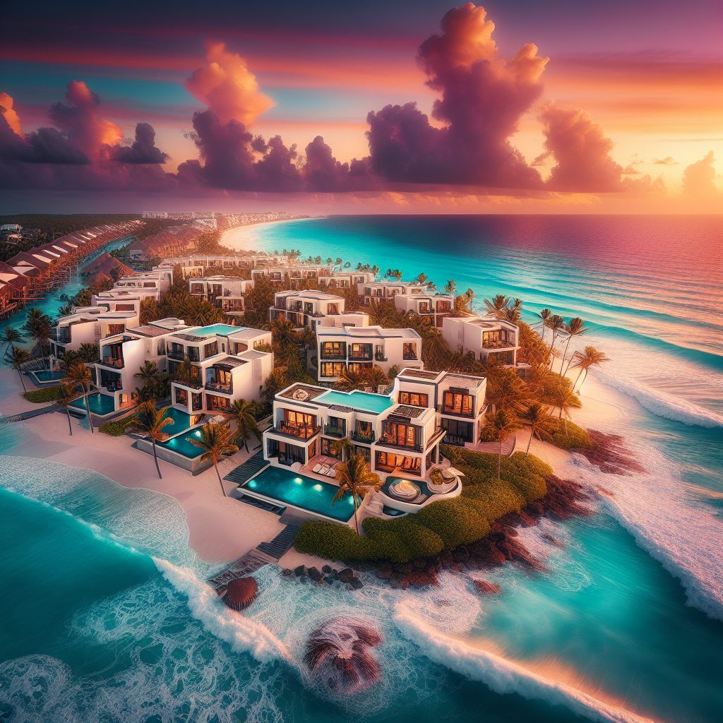 Cancun Caribbean Glow Villas Facing Open Sea