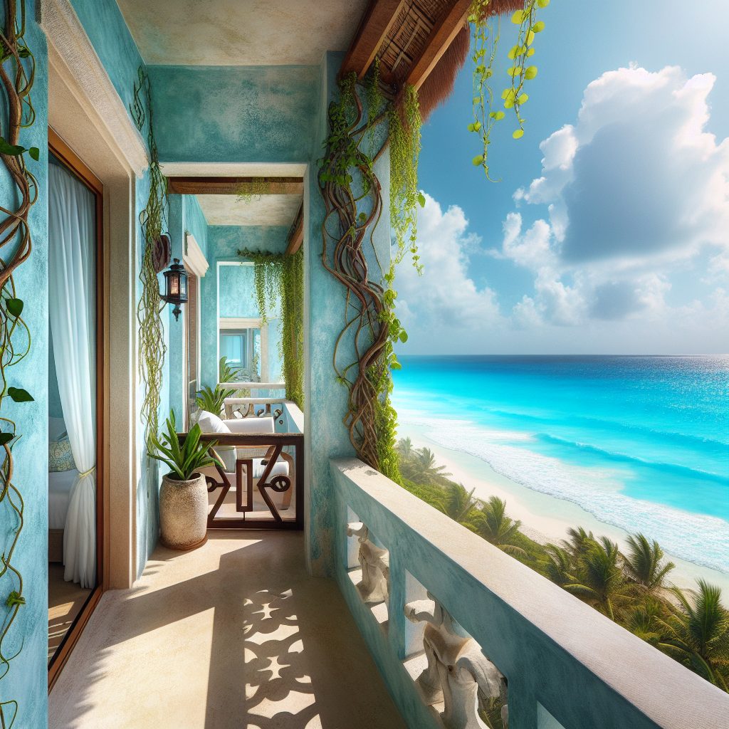 Cancun Ocean Balcony Rooms with Caribbean Blue