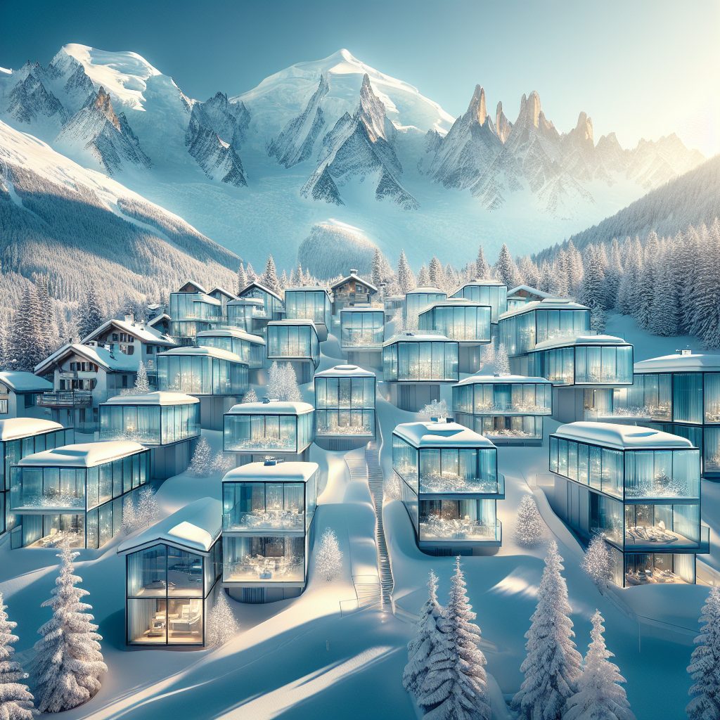 Chamonix Snow Glass Villas Facing Mont Blanc
