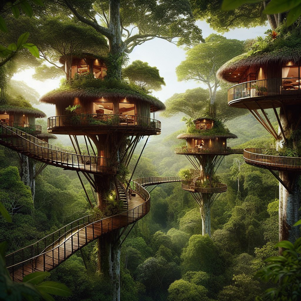 Costa Rica Tree Canopy Villas with Elevated Walkways