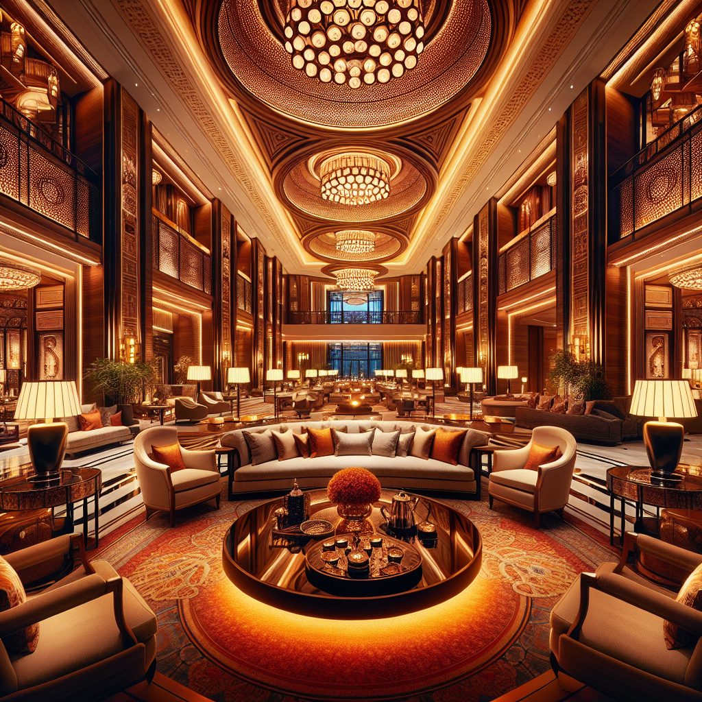 Executive Luxe Hotels With Signature Lighting and Rich Comfort