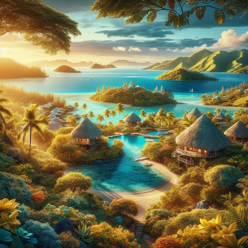 Fiji Island Calm Retreats with Blue Water