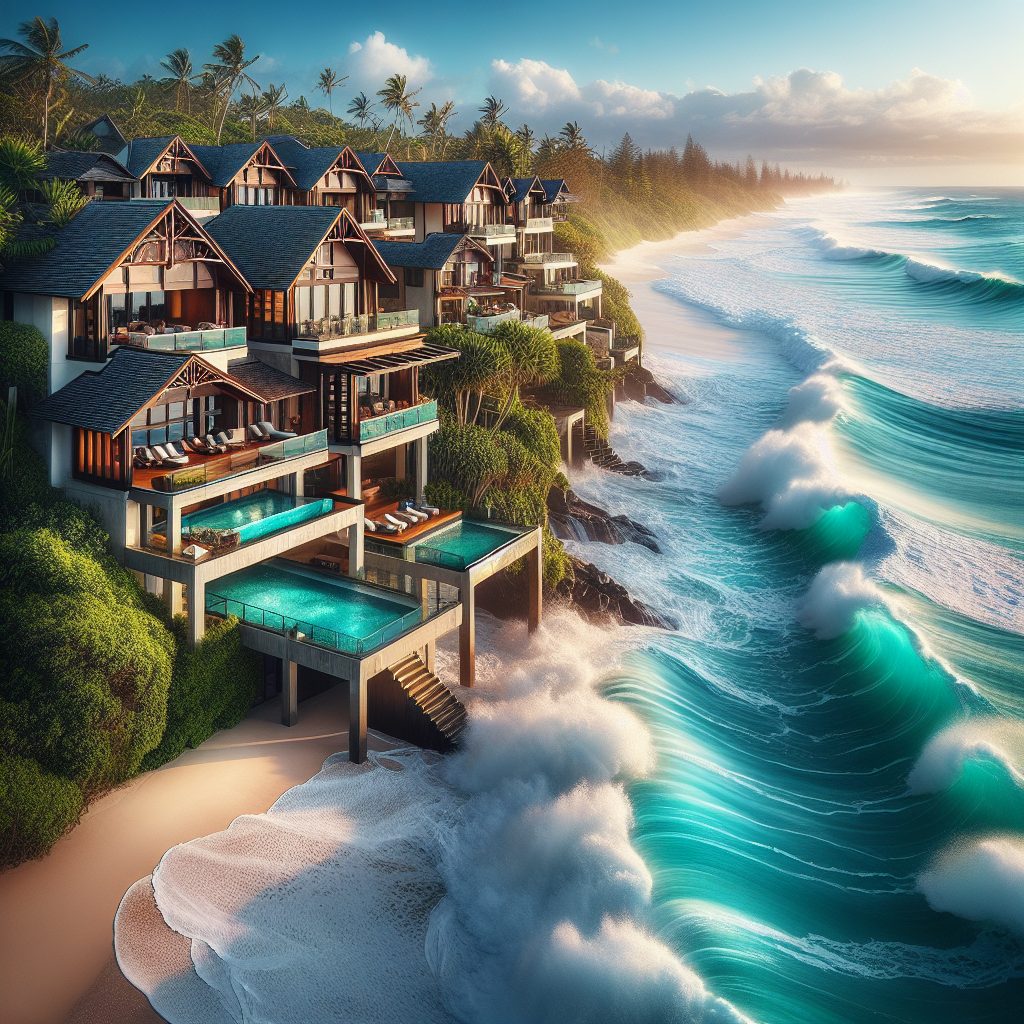 Gold Coast Ocean Line Villas Facing Rolling Waves