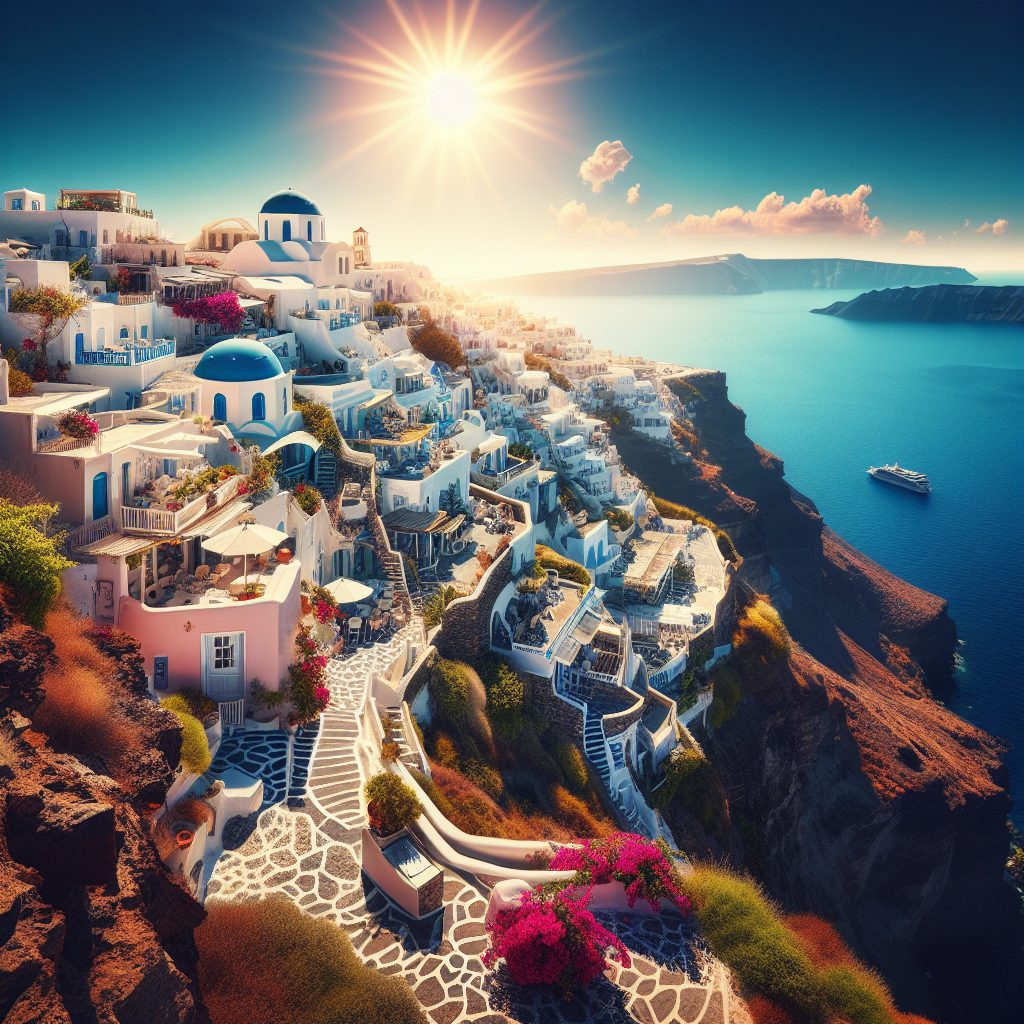 Greek Cliff Edge Villas with Endless Aegean Line