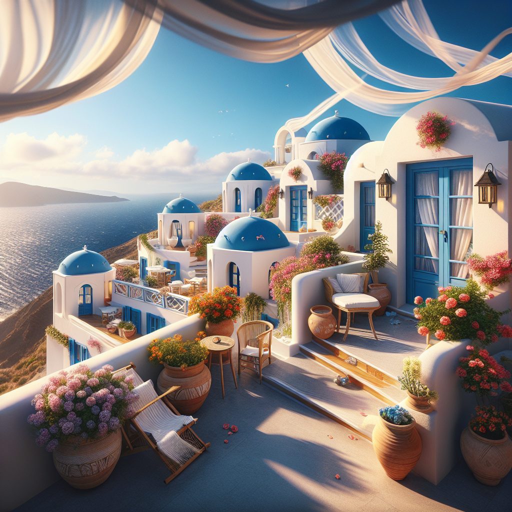 Greek Terrace Breeze Villas Facing Open Horizon