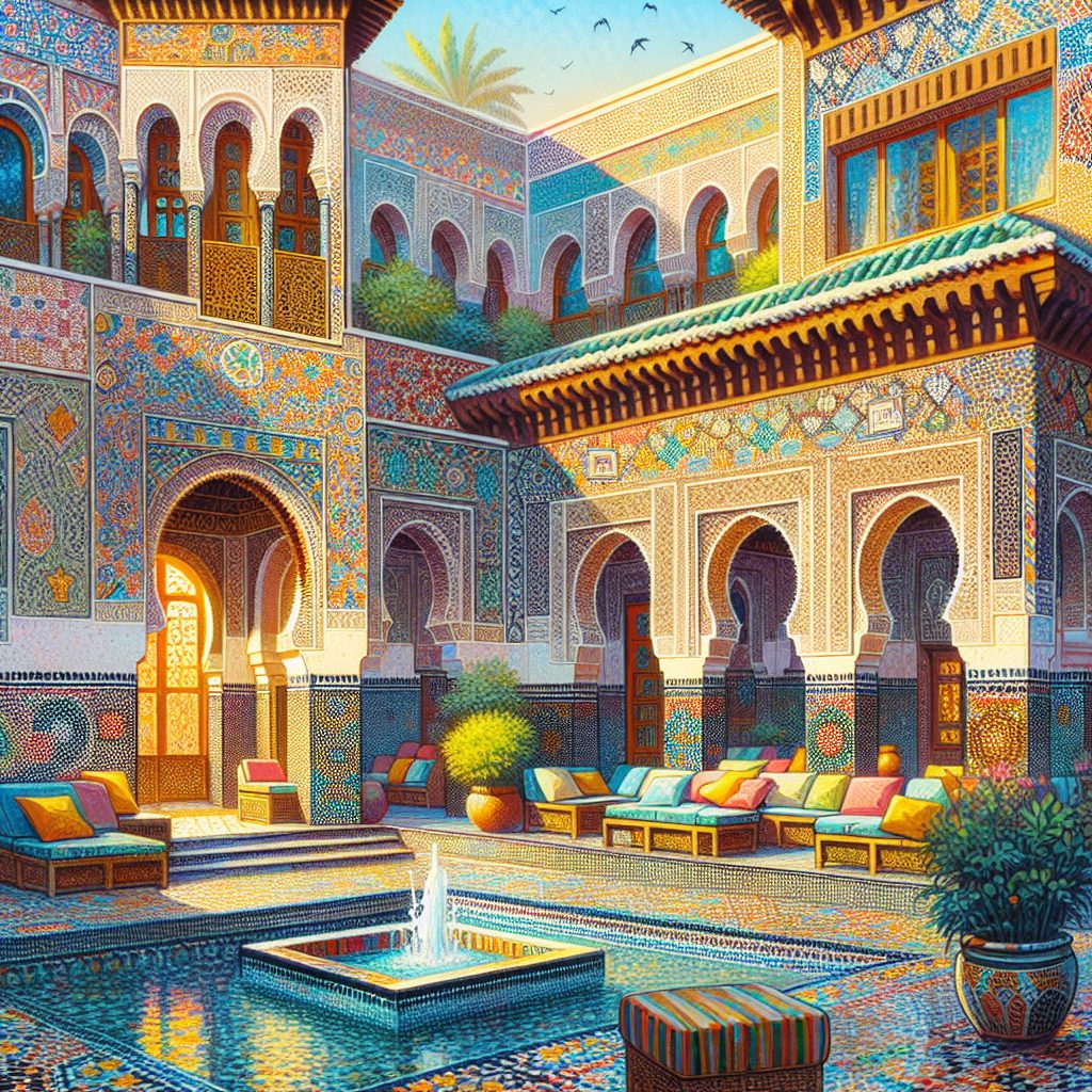 Marrakech Pattern Villas with Tile Mosaic Courtyards