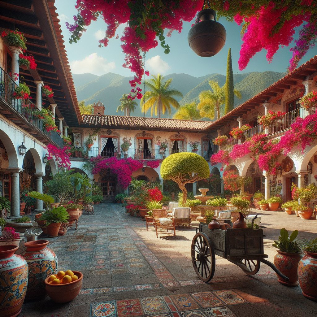 Mexico Hacienda Court Villas with Spanish Charm