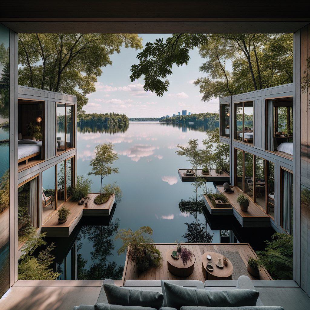 Minneapolis Lake Frame Rooms with Calm Water
