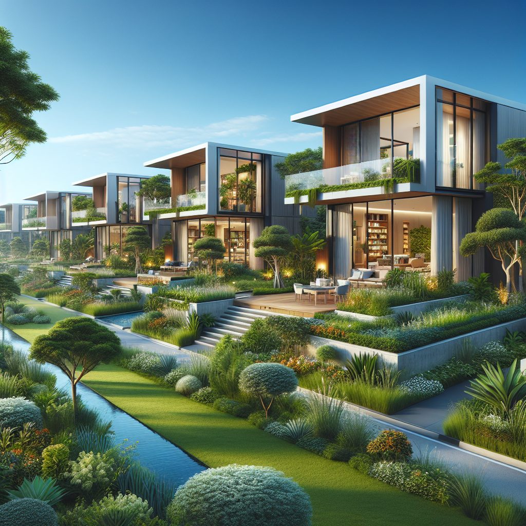 Modern Luxury Villas Surrounded by Greenery and Light