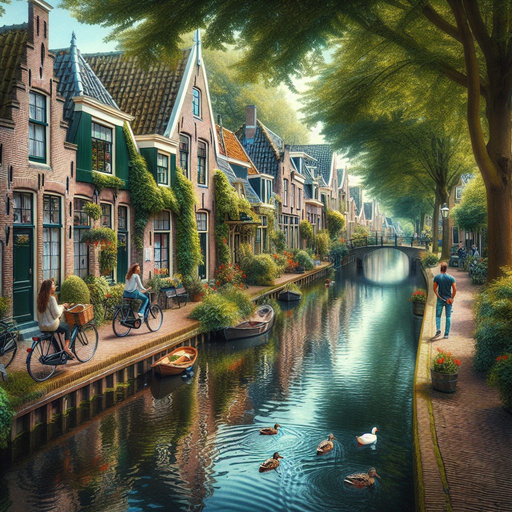 Netherlands Canal Calm Retreats with Water Life