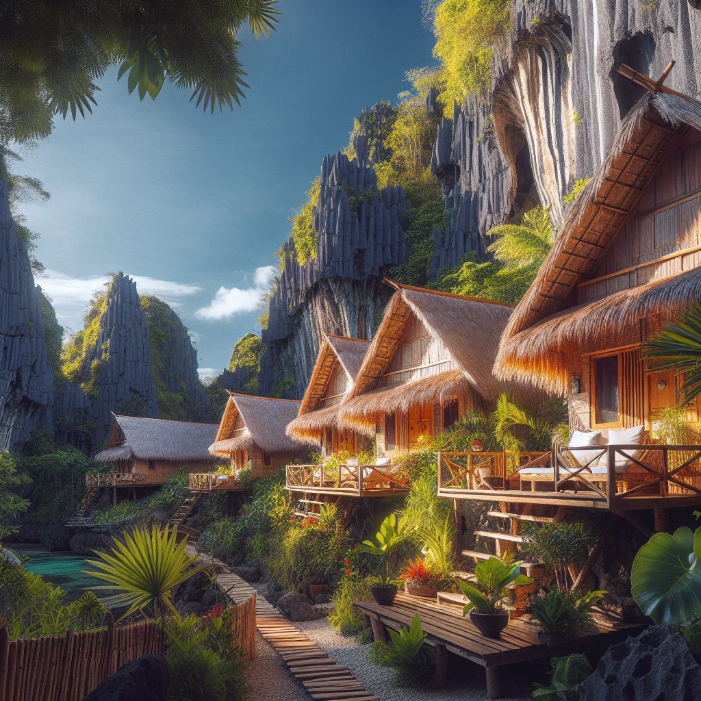 Palawan Limestone Villas Hidden Between Cliffs