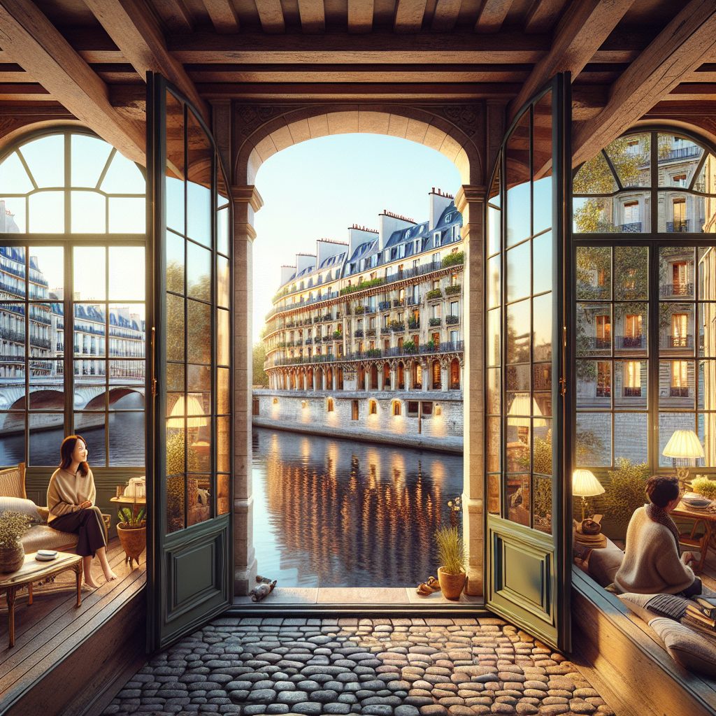 Paris Riverfront Rooms Capturing Evening Reflections