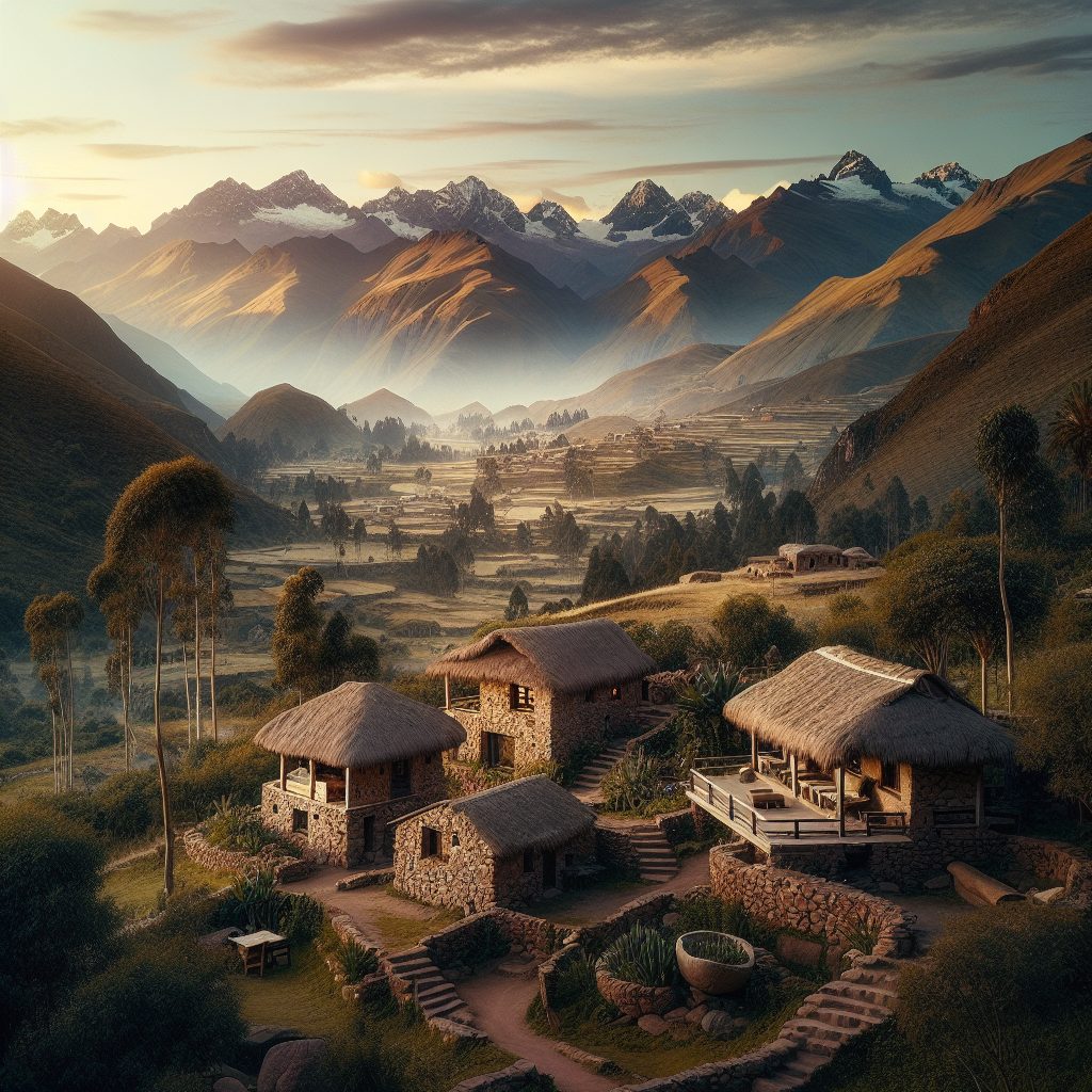 Peru Valley Stone Retreats with Ancient View