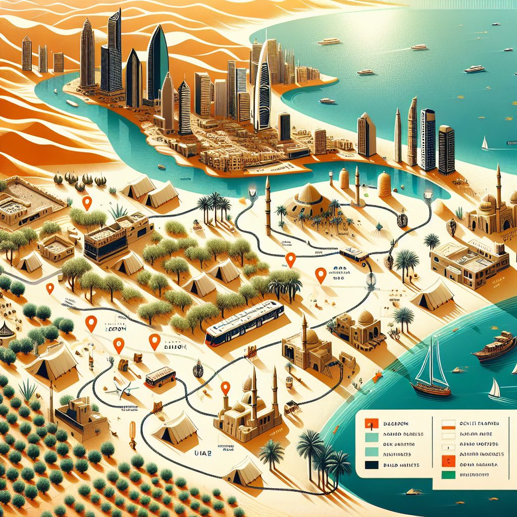 Planning a Scenic Travel Route Across the Middle East