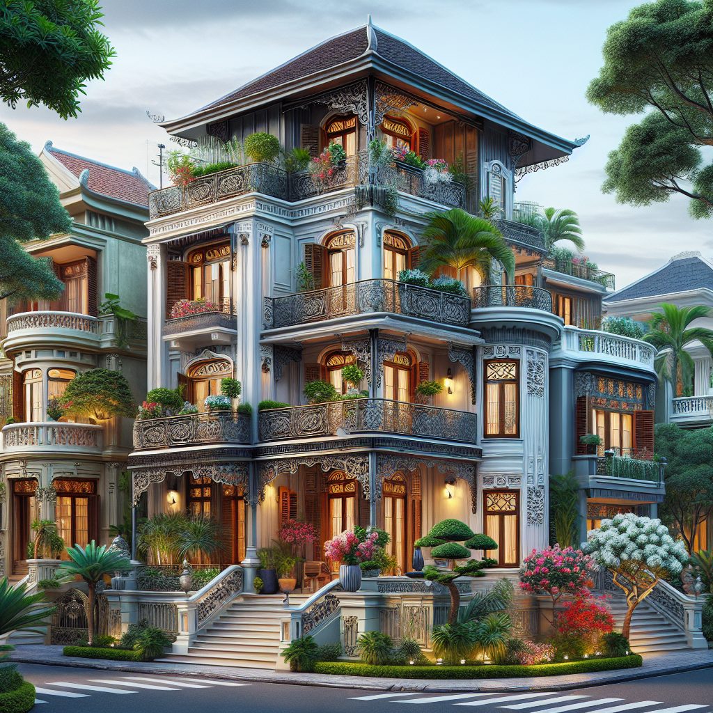 Private Villas in Hanoi Vietnam With French Colonial Style
