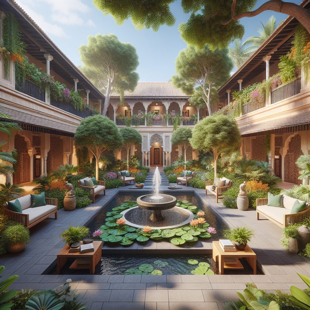 Private Villas in India With Courtyard and Garden Design