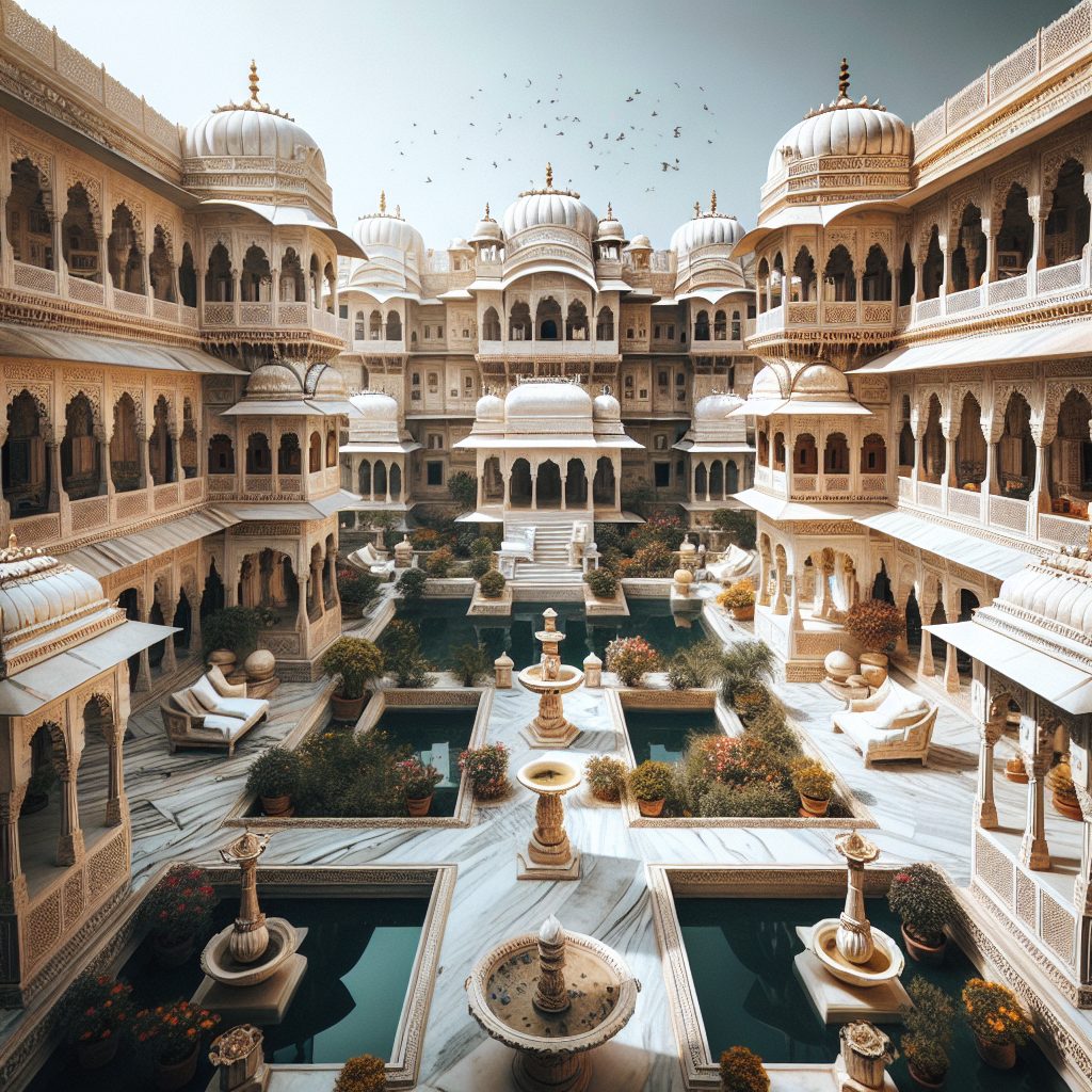 Rajasthan Marble Court Villas with Royal Detail