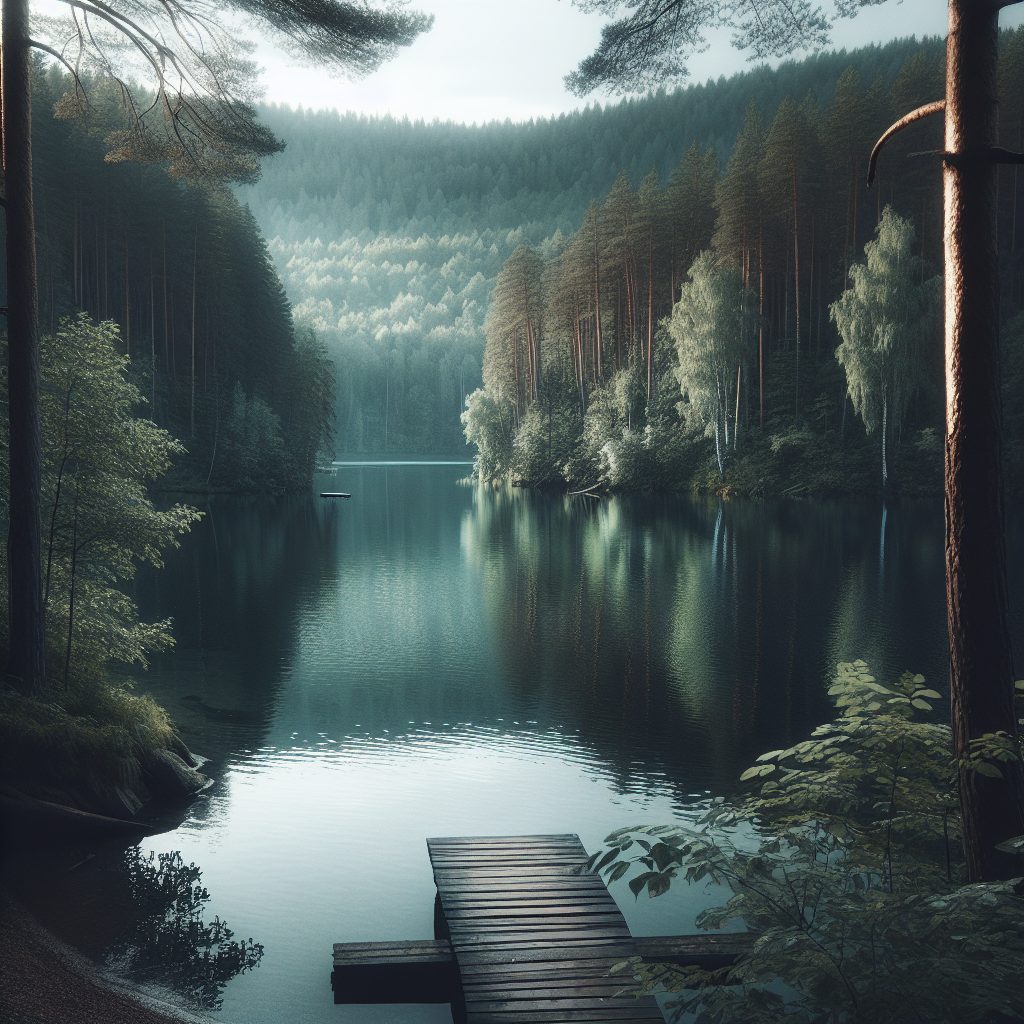 Russia Lake Calm Retreats with Remote Silence