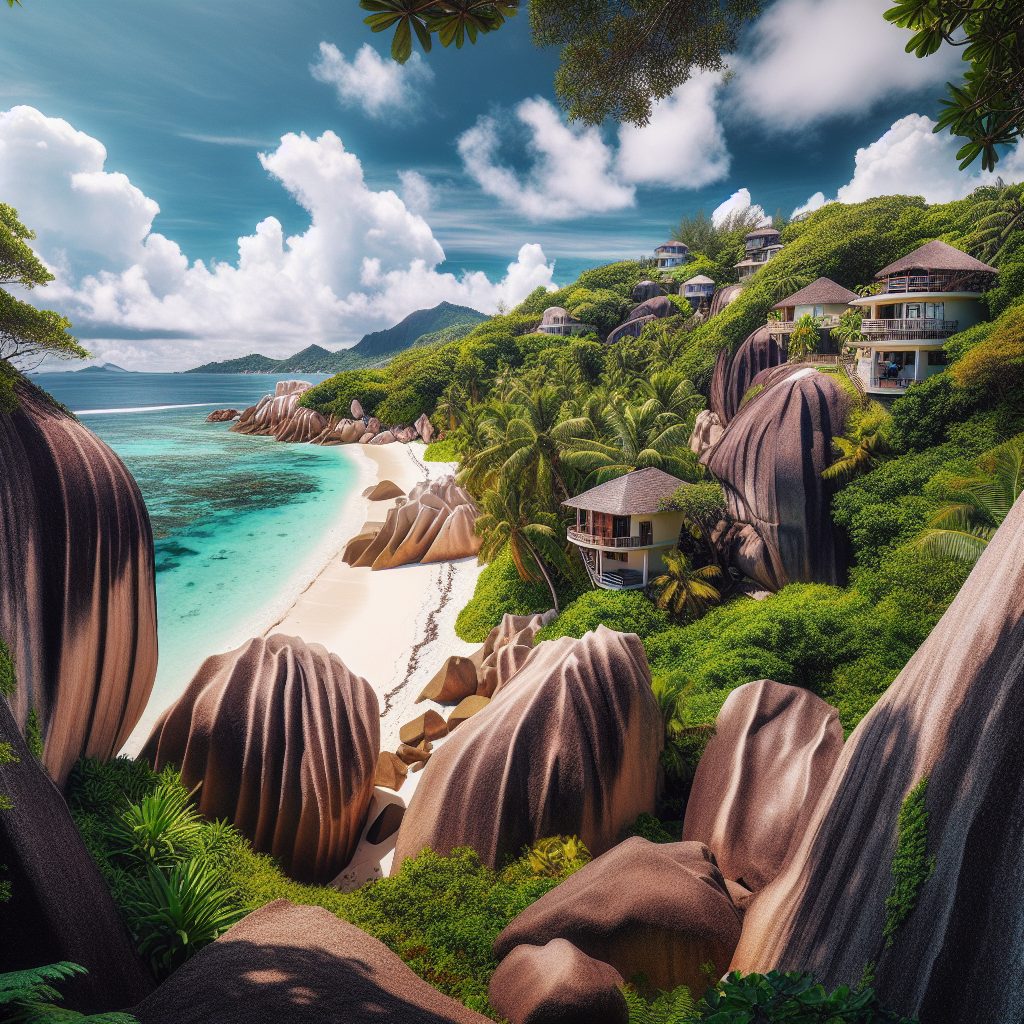 Seychelles Granite Bay Villas Framed by Giant Boulders