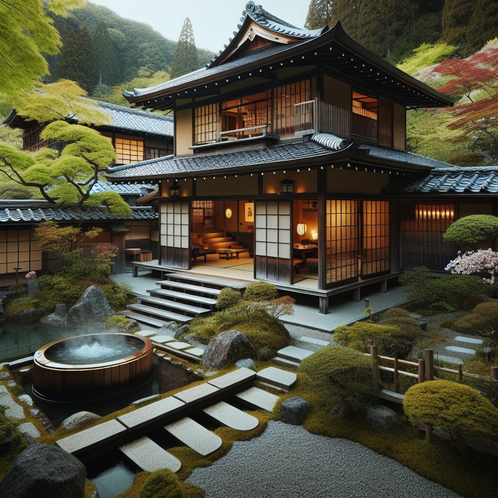 Traditional Ryokan Villas in Kyoto With Private Onsen and Garden