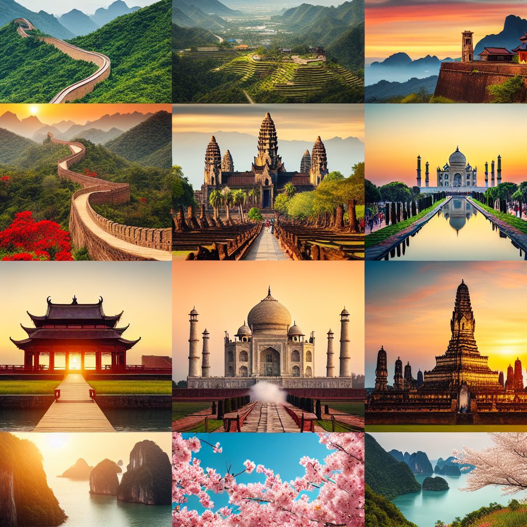 Travel Destinations in Asia by Country With Historic Sites