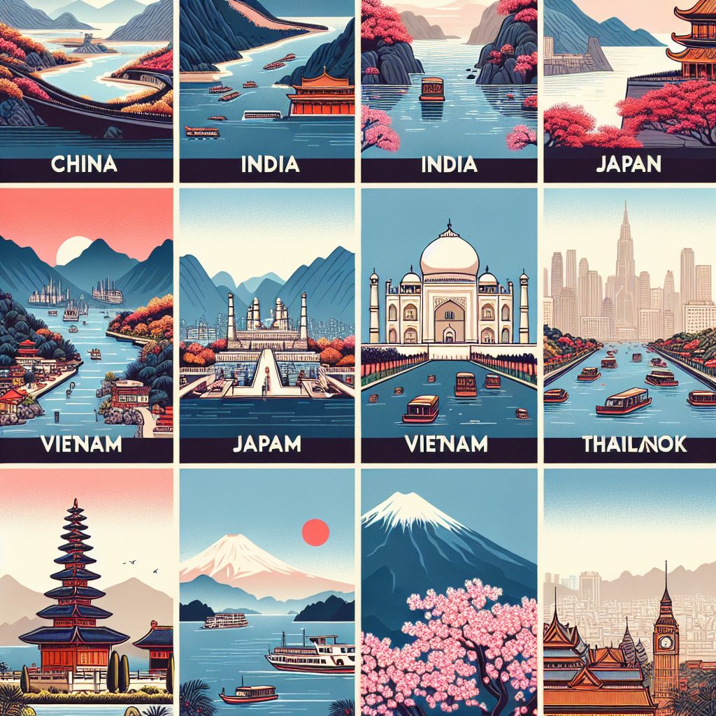 Travel Routes in Asia by Country With Scenic Views