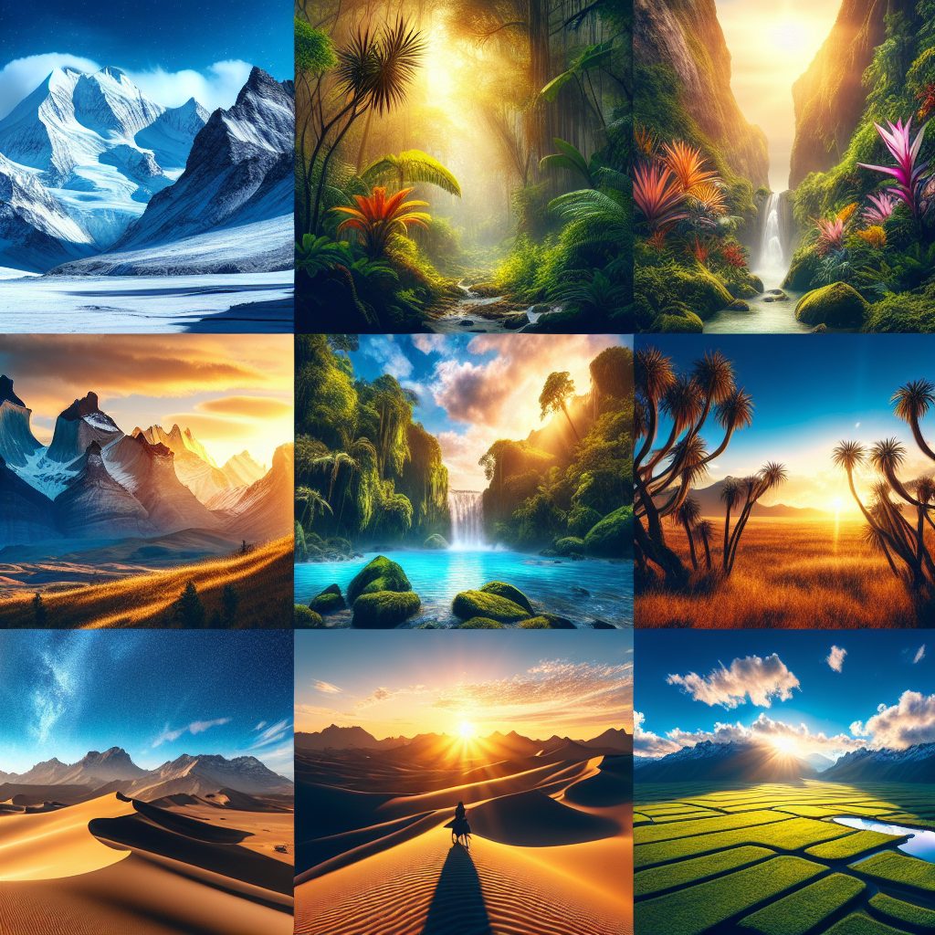 Traveling Across Regions with Unique Landscapes